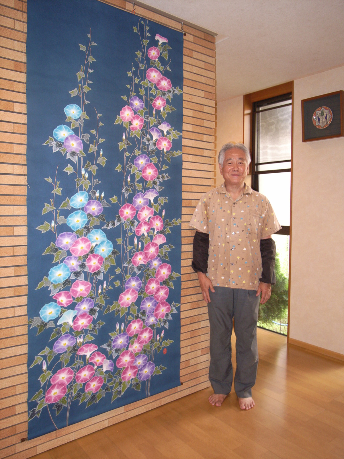 南天うつぎに小鳥 作：藤村建雄