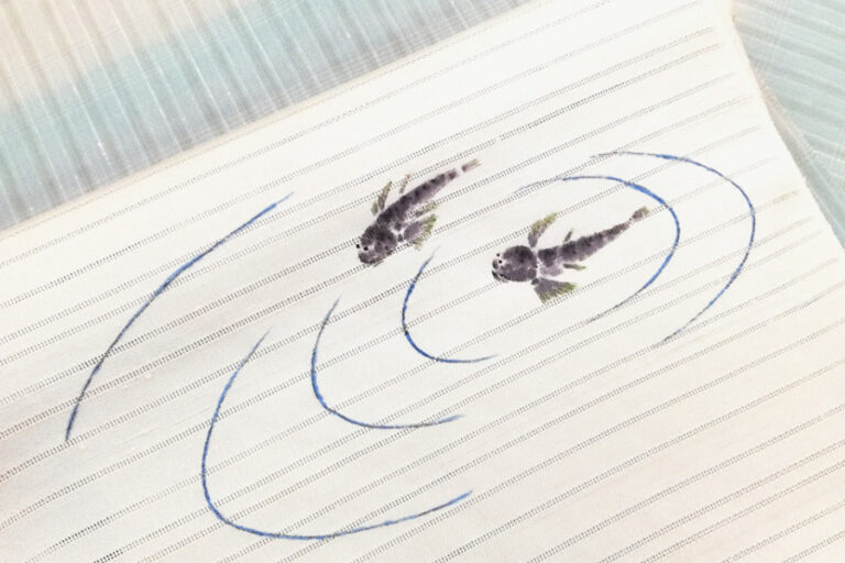 単衣から夏向けの染帯