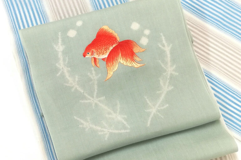 ゆらゆら　金魚の夏帯