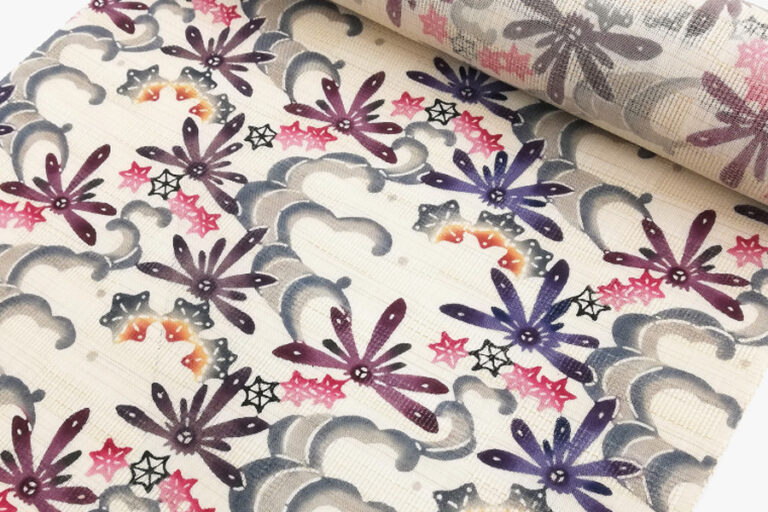 城間栄順　夏九寸名古屋帯「遊波」