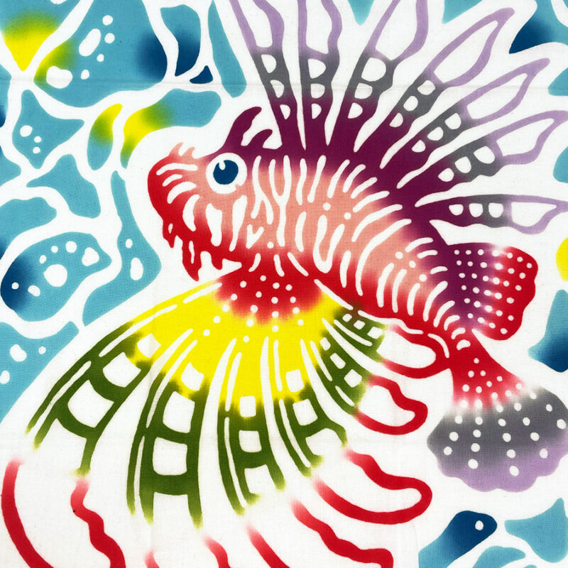 注染手拭い　紅型作家シリーズ　＜ハナミノカサゴ＞