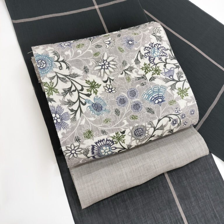 栗山工房　麻九寸名古屋帯