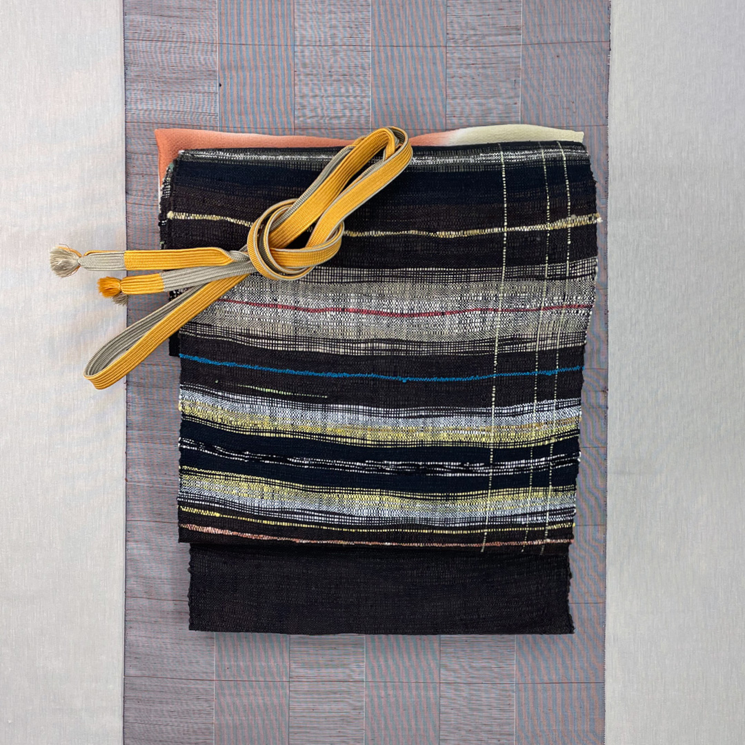 よねざわ新田製 手織り八寸帯 フェアリー beni