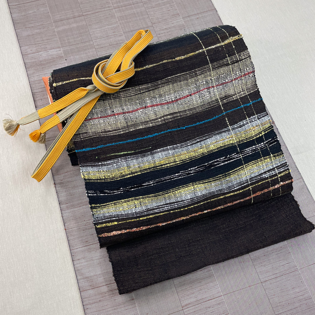 よねざわ新田製 手織り八寸帯 フェアリー beni - 画像 (4)