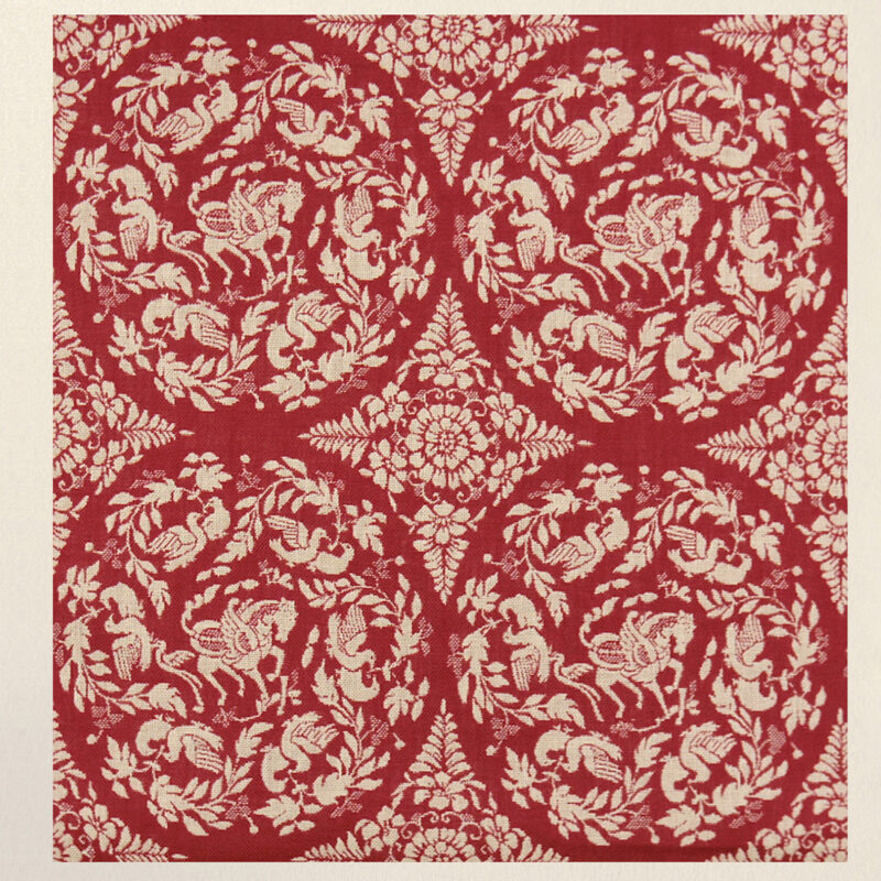 干支 風通織 風呂敷「花鳥丸紋に天馬」