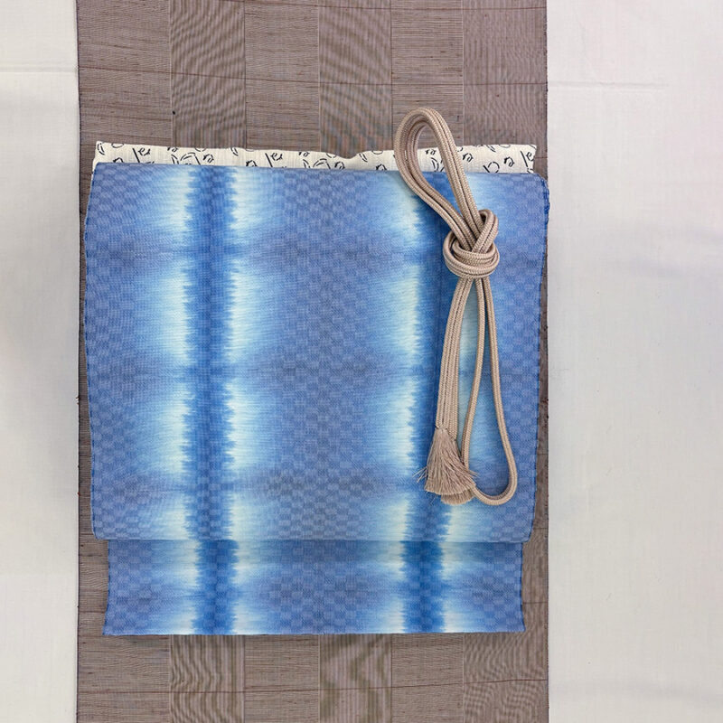 京都 西陣織 織匠 さか井製 板締め絞り 九寸名古屋帯