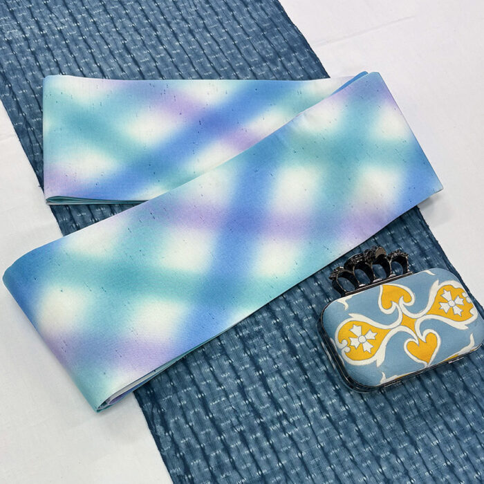 青山ゑり華オリジナル 小林染工房製 染半幅帯 - 青山ゑり華