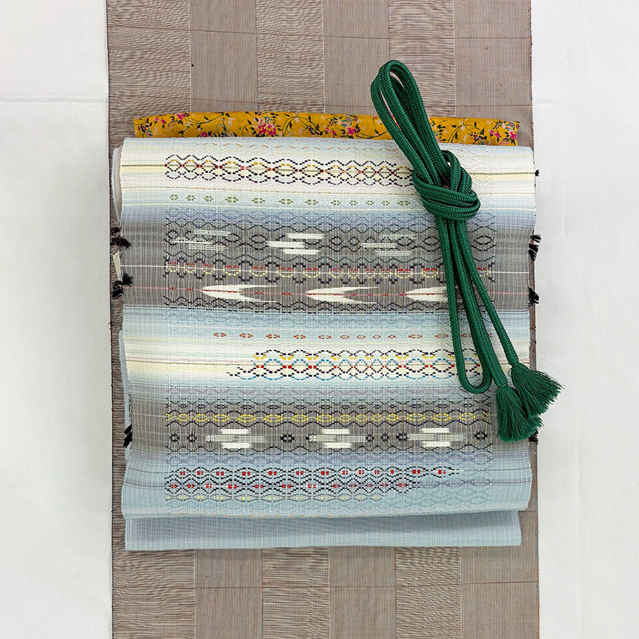 新島染織工房製 首里花織 九寸名古屋帯 - 青山ゑり華