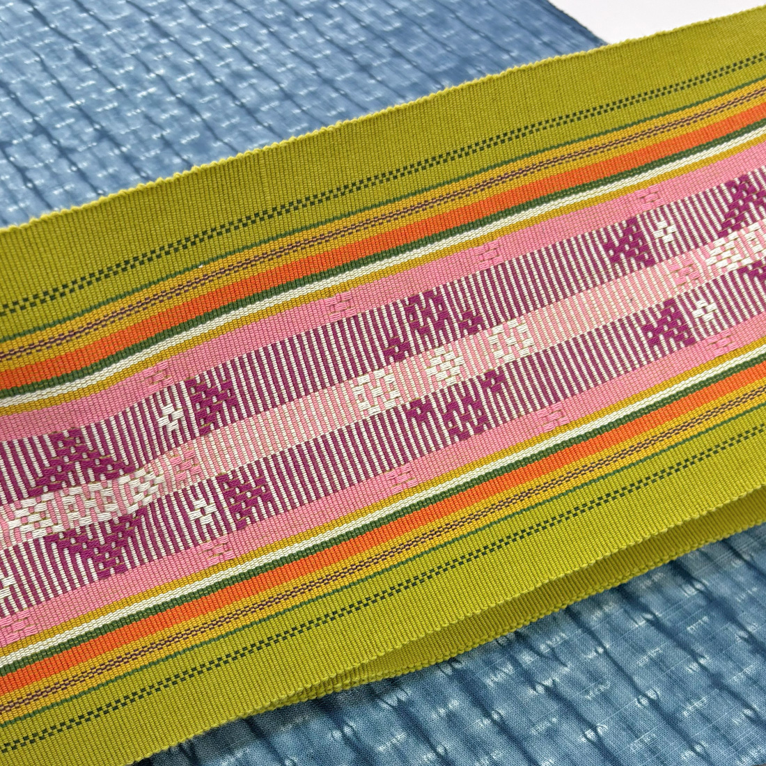 読谷山花織 グーシー花織 半幅帯 - 青山ゑり華