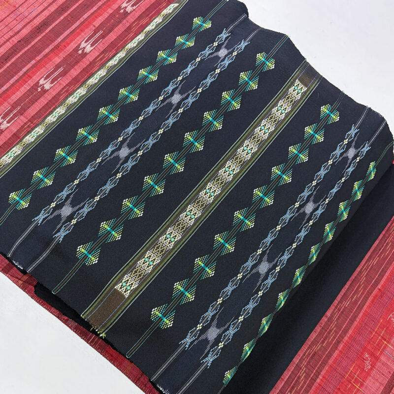 大城美枝子作 南風琉球かすり 花織 九寸名古屋帯