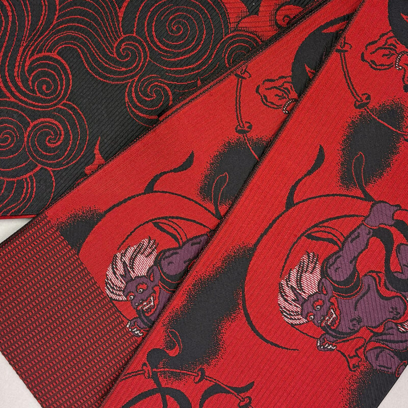 博多四寸帯 風神雷神