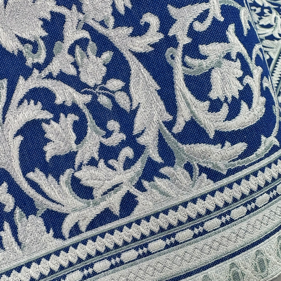 西陣織 半巾帯〈唐草 × 縞に吉祥文様〉 - 画像 (4)